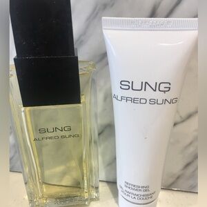Two Alfred sung eau de toilette spray 100ml and shower gel 75ml